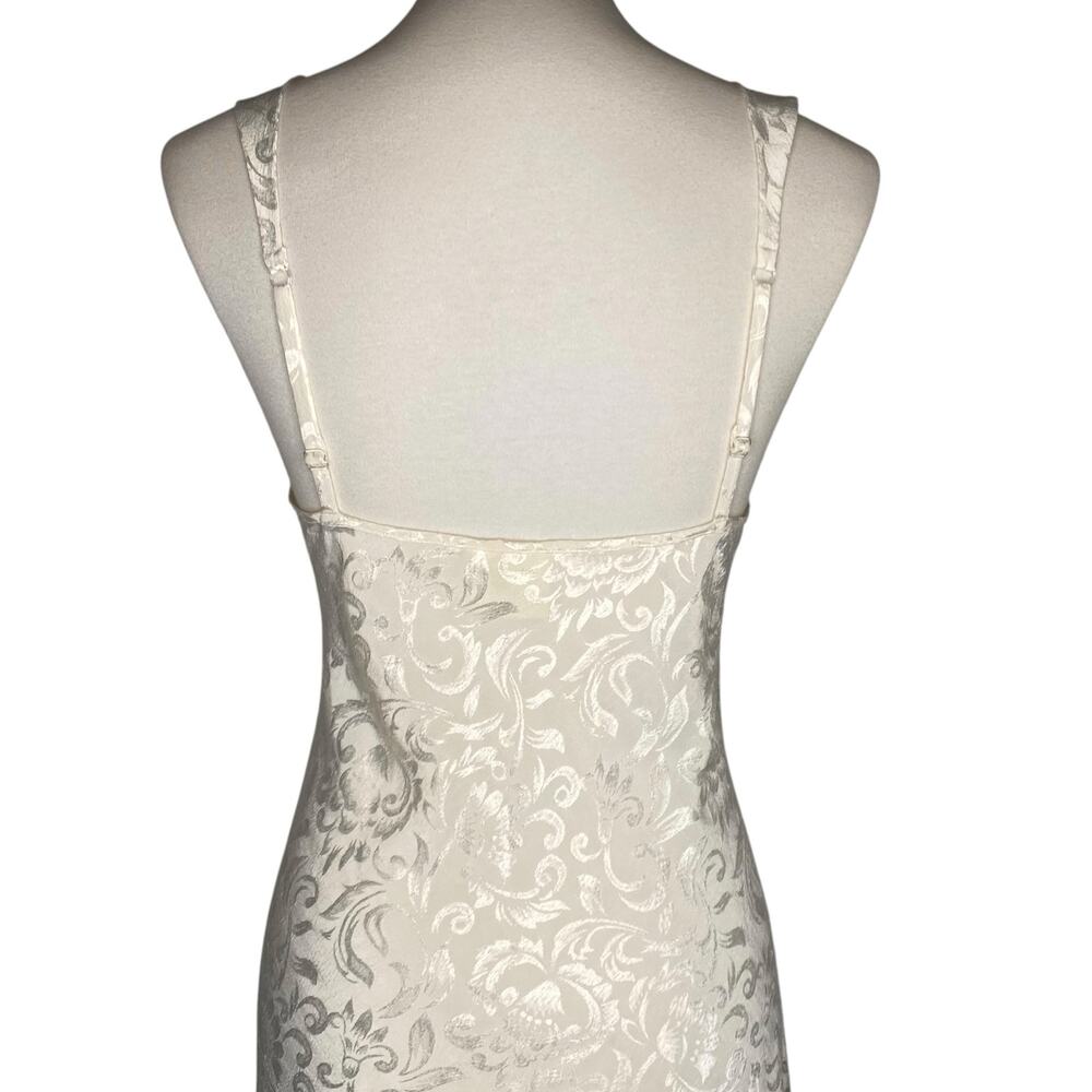Victoria's Secret Maxi Slip Dress Gown Cream Sequin Lace Slit Large Y2K Coquette - Picture 11 of 15